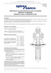 Spirax Sarco SRV461S Mode D'emploi