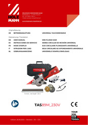 HOLZMANN MASCHINEN TAS89M 230V Mode D'emploi