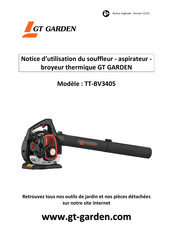 GT GARDEN TT-BV3405 Notice D'utilisation