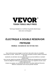 VEVOR SC-82 Mode D'emploi