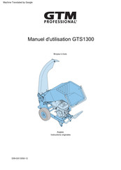 GTM Professional GTS 1300 Manuel D'utilisation