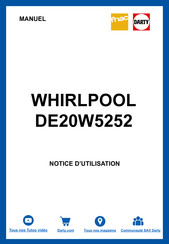 Whirlpool DE20W5252 Directives D'utilisation