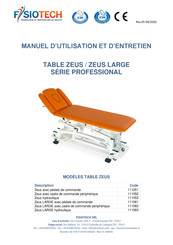 FISIOTECH Zeus LARGE 111061 Manuel D'utilisation Et D'entretien