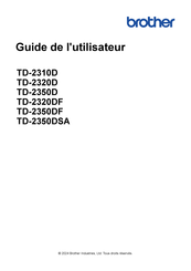 Brother TD-2350DF Guide De L'utilisateur