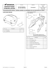 Honda 08L73-MKT-D00 Instructions D'installation