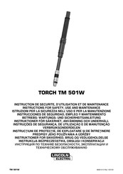 Lincoln Electric TORCH TM 501W Instructions D'utilisation