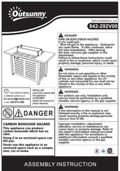 Outsunny 842-292V00 Instructions D'assemblage