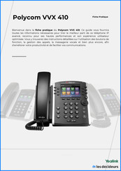 Polycom VVX 410 Mode D'emploi