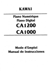 Kawai CA1200 Mode D'emploi