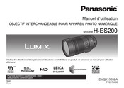 Panasonic Lumix H-ES200 Manuel D'utilisation