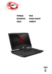 Asus G703VI-E5046T Mode D'emploi