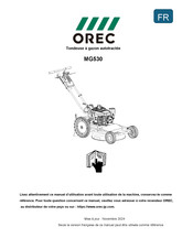 OREC MG530 Manuel D'utilisation