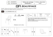 BEAU RIVAGE GAVINI4MT01 Notice De Montage