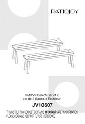 PATIOJOY JV10607 Instructions D'assemblage