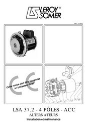 Leroy Somer LSA 37.2 L8 Installation Et Maintenance