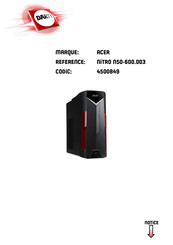 Acer NITRO N50-600.003 Manuel D'utilisation