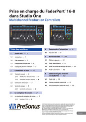 PRESONUS Studio One FaderPort 16 Mode D'emploi