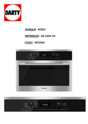 Miele DG 6300 IN Notice D'utilisation Et De Montage