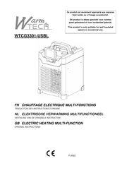 Warmtech WTCG3301-USBL Traduction Des Instructions D'origine