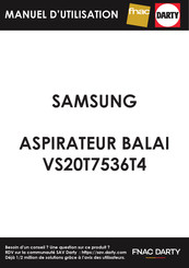 Samsung VS20T7536T4 Manuel D'utilisation