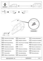 Renault 282163235R Instructions De Montage