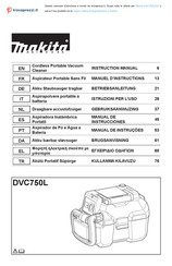 Makita DVC750LZX3 Manuel D'instructions