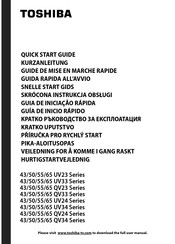 Toshiba 55 UV33 Serie Guide De Mise En Marche Rapide