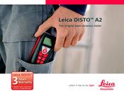 Leica Geosystems DISTO A2 Mode D'emploi