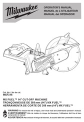 Milwaukee MXF315 Manuel De L'utilisateur