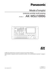 Panasonic AK-MSU1000G Mode D'emploi