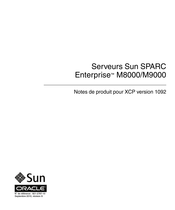 Sun Oracle Fujitsu SPARC Enterprise M8000 Notes De Produit