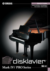 Yamaha disklavier Mark IV Série Guide Rapide