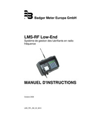 Badger Meter LMS-RF Low-End Manuel D'instructions