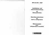 Electrolux RM 184 EGP Mode D'emploi