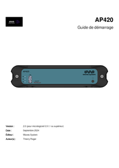 waves system AP420 Guide De Démarrage