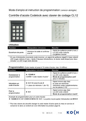 Koch CL12 Mode D'emploi