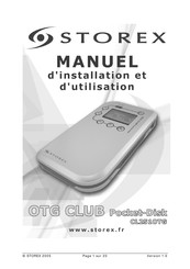 Storex OTG CLUB Manuel D'installation Et D'utilisation