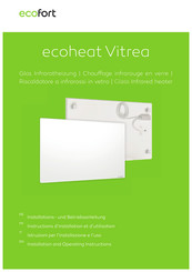 ecofort ecoheat Vitrea Instructions D'installation Et D'utilisation