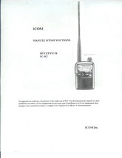 Icom IC-R2 Manuel D'instructions