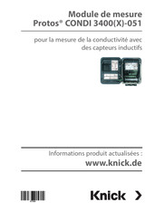 Knick CONDI 3400-051 Mode D'emploi