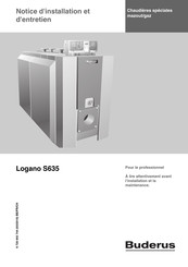 Buderus Logano S635 Notice D'installation Et D'entretien