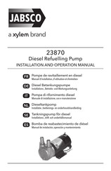 Xylem Jabsco 23870 Manuel D'installation, D'utilisation Et D'entretien