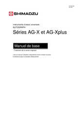 Shimadzu AG-Xplus Serie Manuel De Base