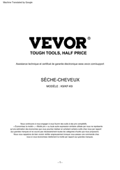 VEVOR K9 Mode D'emploi