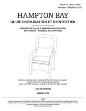 HAMPTON BAY FRS80937A-ST Guide D'utilisation Et D'entretien