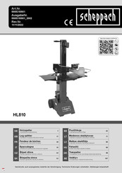 Scheppach HL810 Traduction Des Instructions D'origine