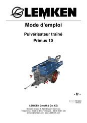 LEMKEN Primus 10 Mode D'emploi