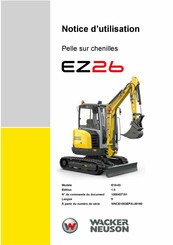 Wacker Neuson E10-03 Notice D'utilisation