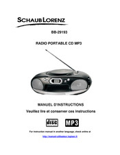 Schaub Lorenz BB-29193 Manuel D'instructions