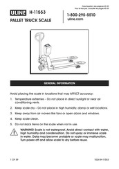 Uline H-11553 Mode D'emploi